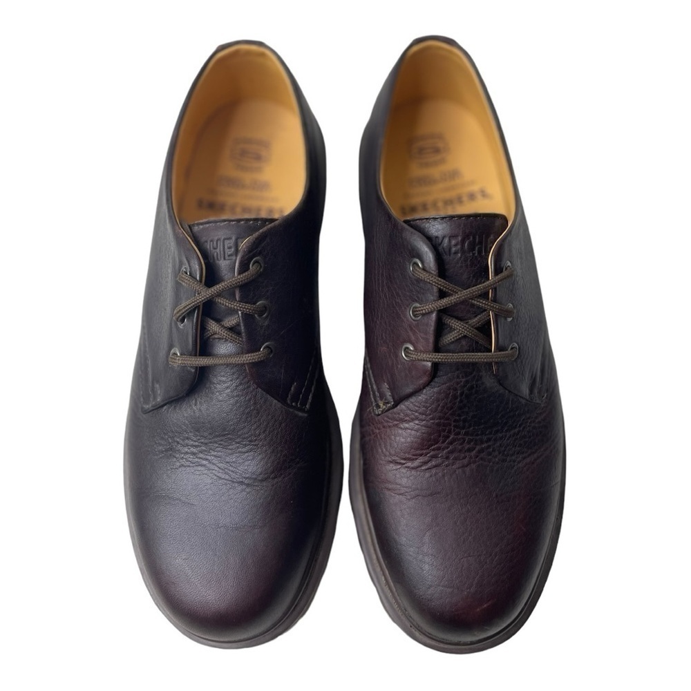 Vintage Y2K Skechers Men’s Brown Leather Oxford Shoes - Picture 9 of 9